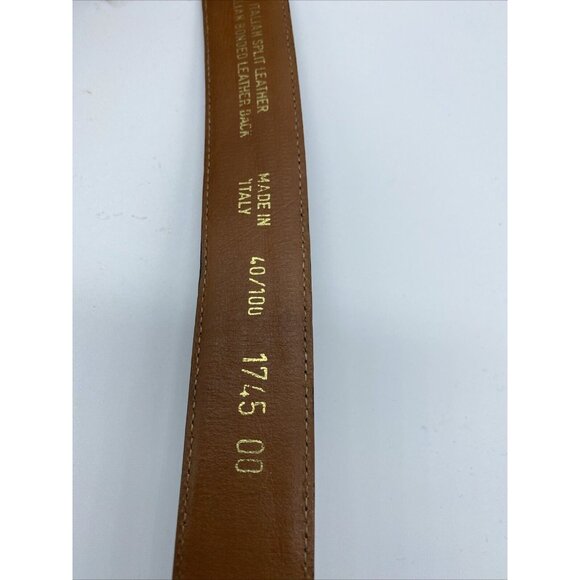 Black Genuine Leather Belt Men's Size 40 Made In Italy 1745-00 - Picture 8 of 10